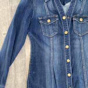 Denim button up dress